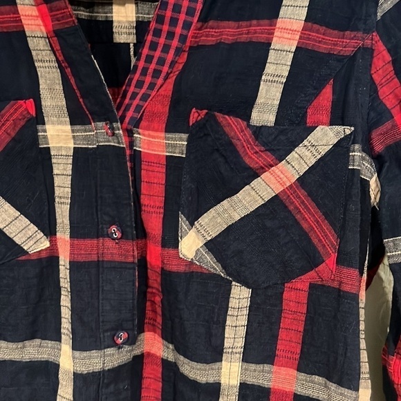 Skies Are Blue Long Sleeve Cotton Button Down Medium - Picture 2 of 9